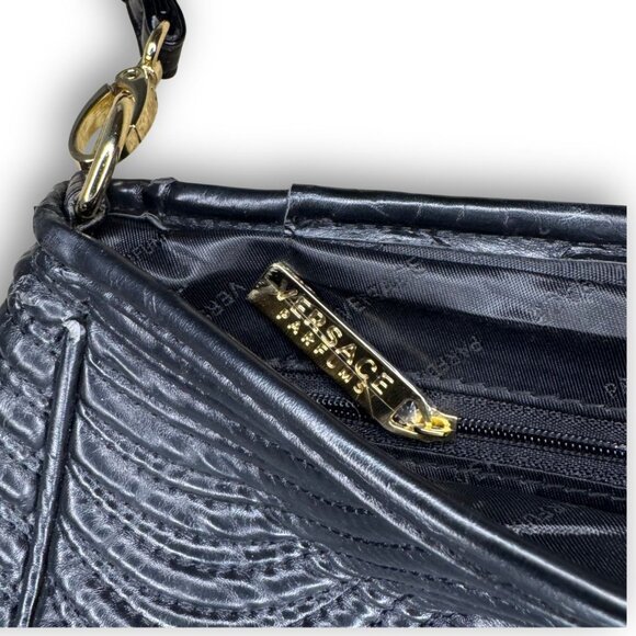 Versace Parfums Quilted Black Wristlet Bag - Picture 5 of 7